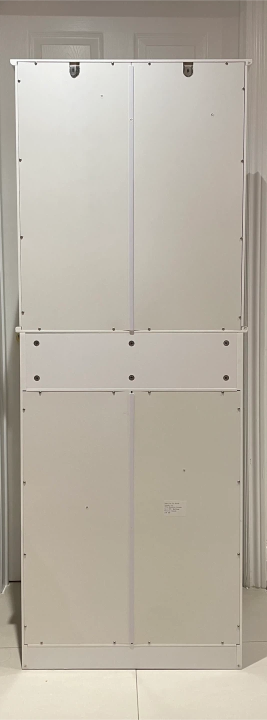White Cabinet w/ Glass Doors & Drawers - photo 4