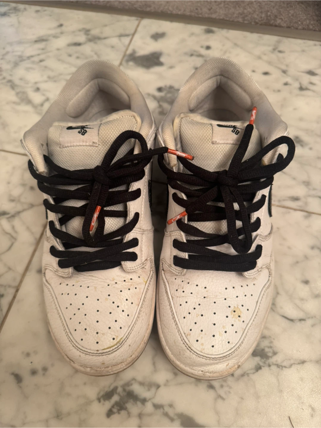 Nike SB Dunk Low White/Black Sneakers - photo 4