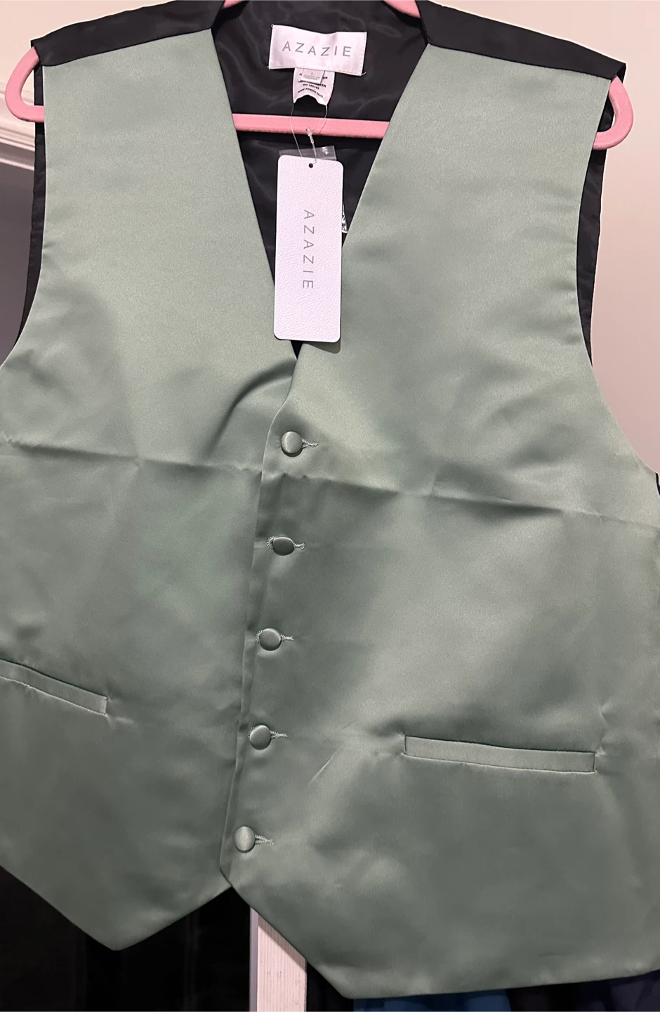 AZAZIE Sage Green Formal Vest