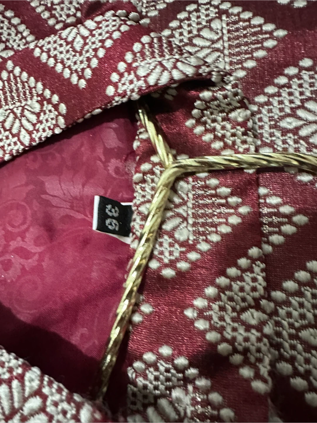 Maroon Brocade Vest Size 38 - photo 3