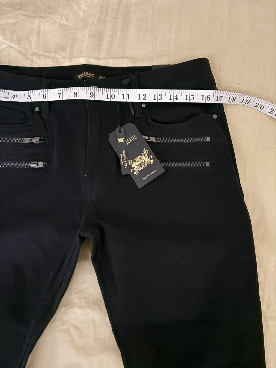IRIS JEANS Black Skinny Fit Zip Pocket Jeans - USA 13 - photo 3