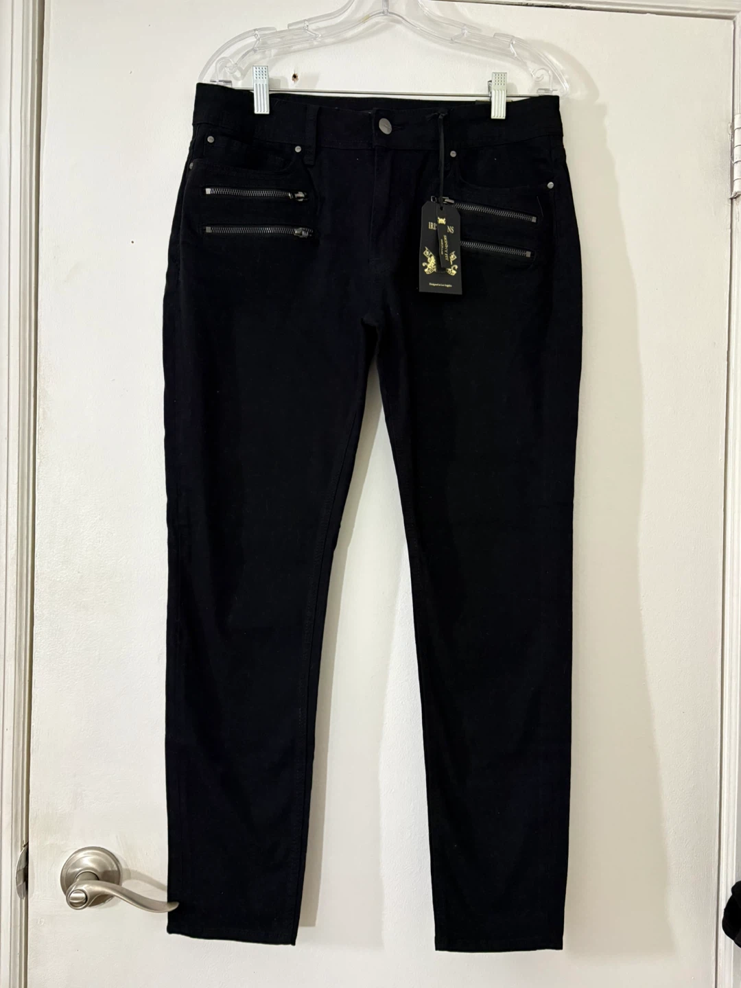 IRIS JEANS Black Skinny Fit Zip Pocket Jeans - USA 13 - photo 2