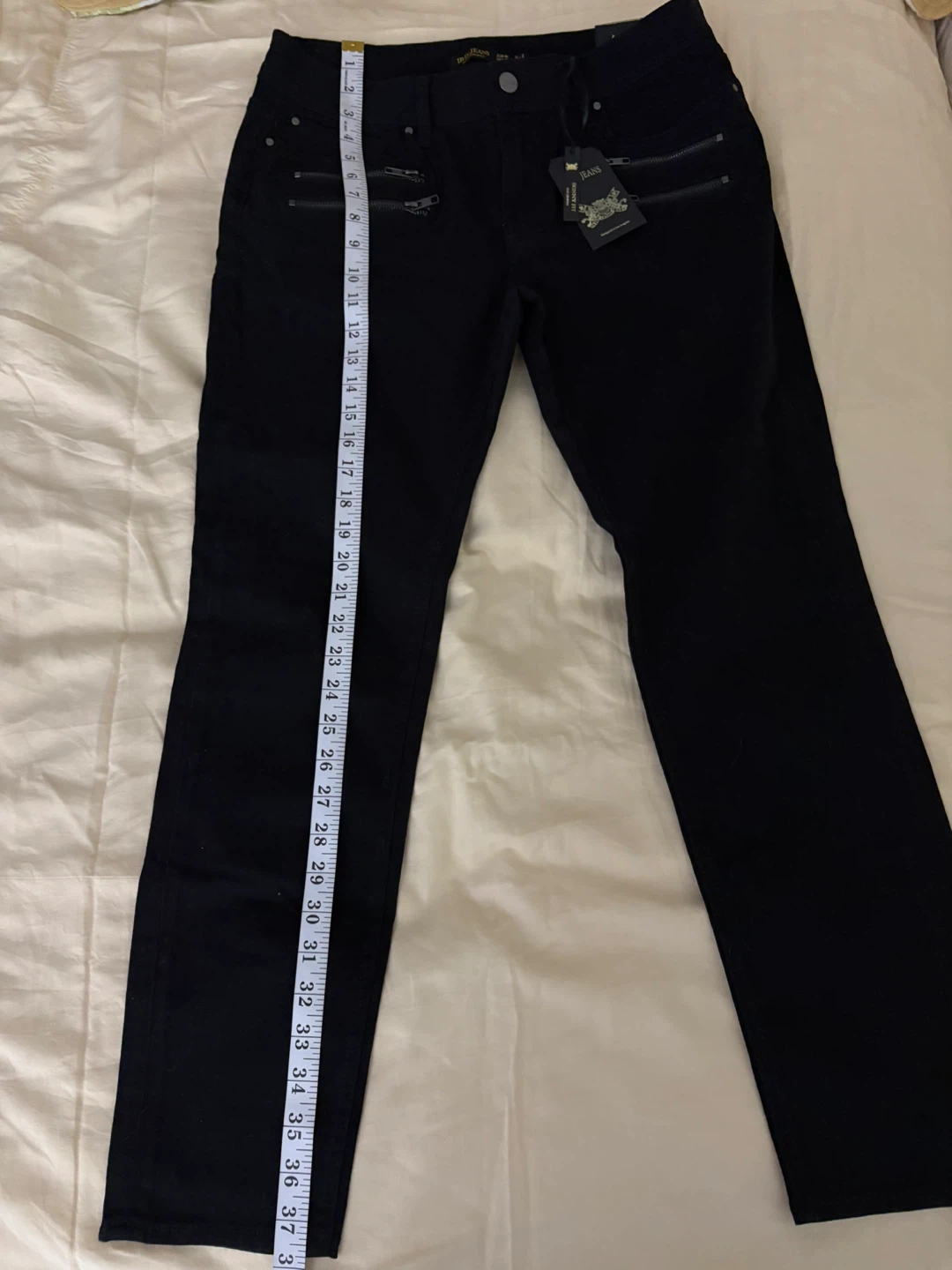 IRIS JEANS Black Skinny Fit Zip Pocket Jeans - USA 13 - photo 4