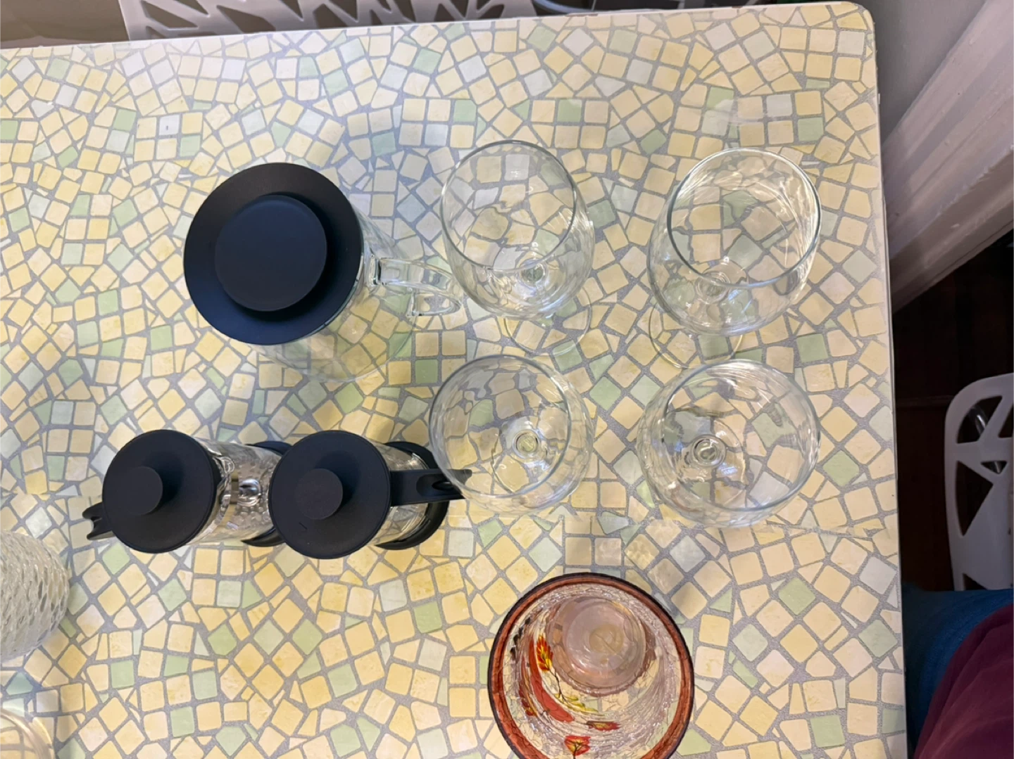 Glass Teapot and French Press Set with Wine Glasses - photo 4
