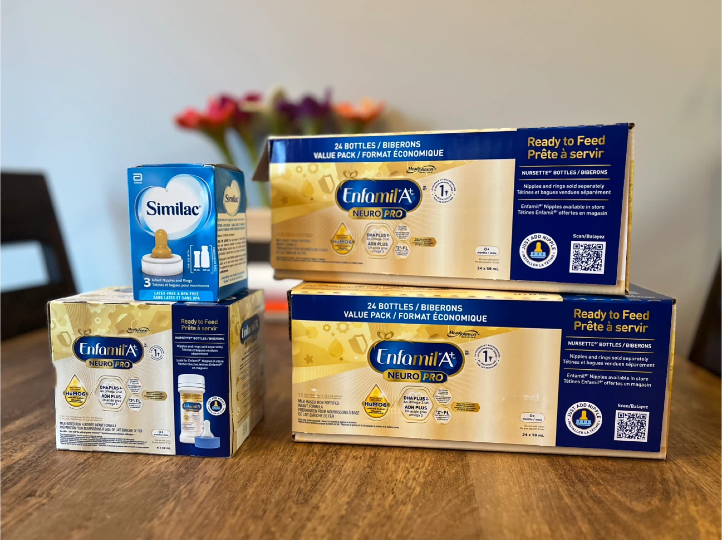 Enfamil A+ NeuroPro Infant Formula & Similac Nipples