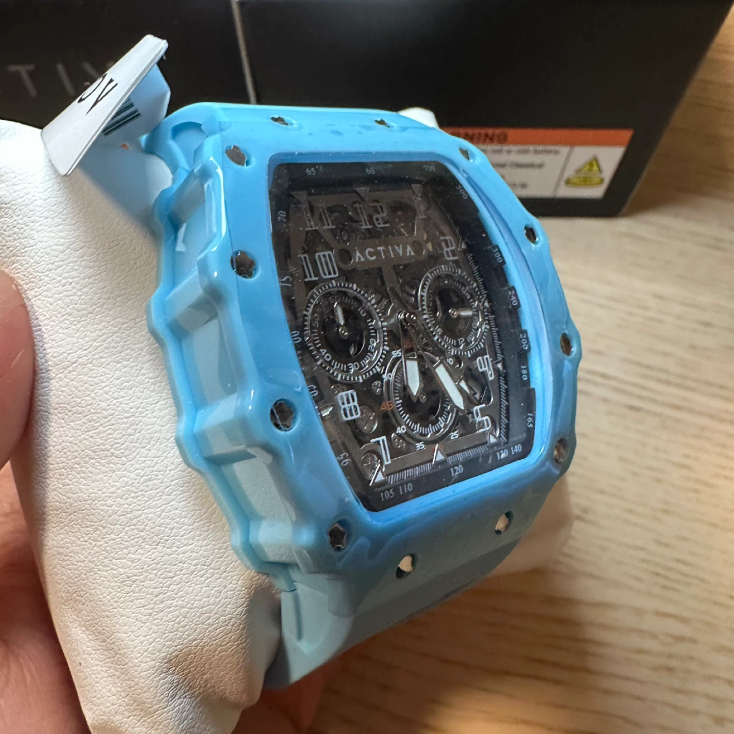 Activa X Invicta Men's Watch w/ Skeleton Dial - 44.3mm, Blue - photo 5