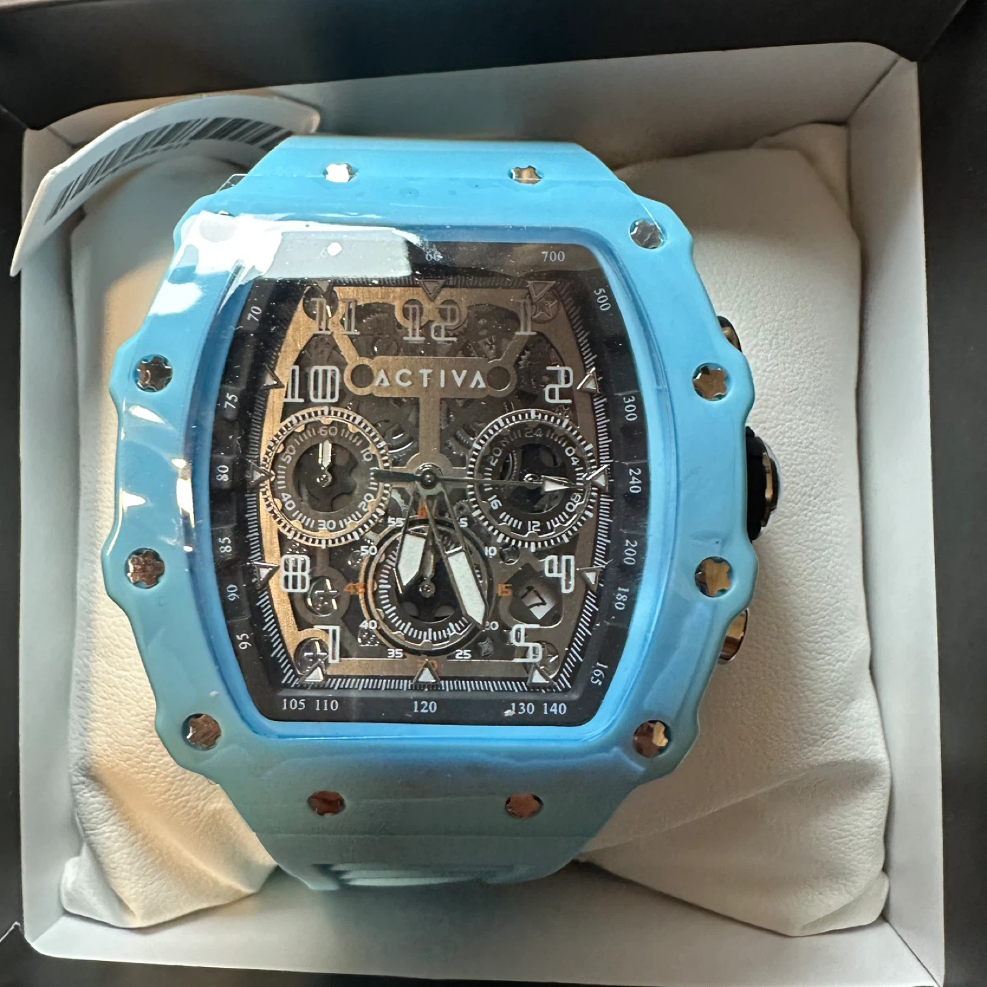 Activa X Invicta Men's Watch w/ Skeleton Dial - 44.3mm, Blue - photo 4