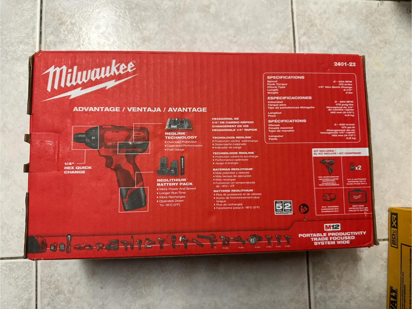 Milwaukee M12 1/4" Hex Screwdriver Kit 2401-22 - photo 3