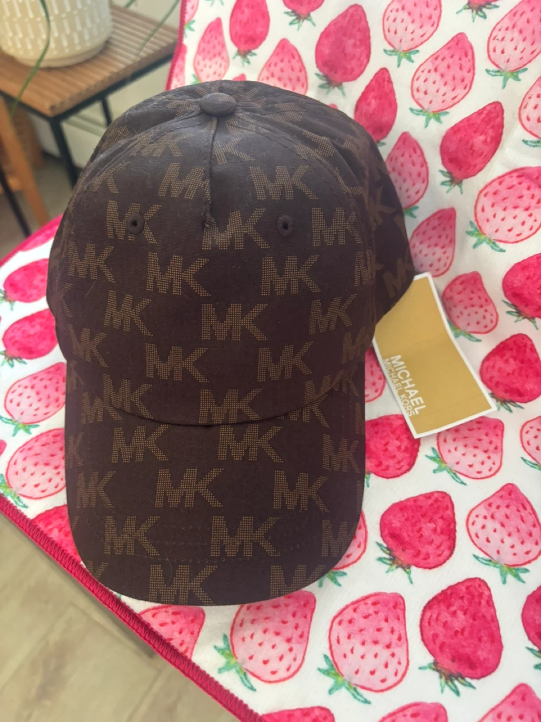 Michael Kors MK Monogram Baseball Cap - Brown