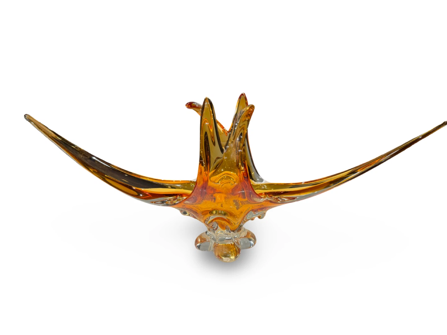 Stunning Amber chalet Glass Art Sculpture - photo 4