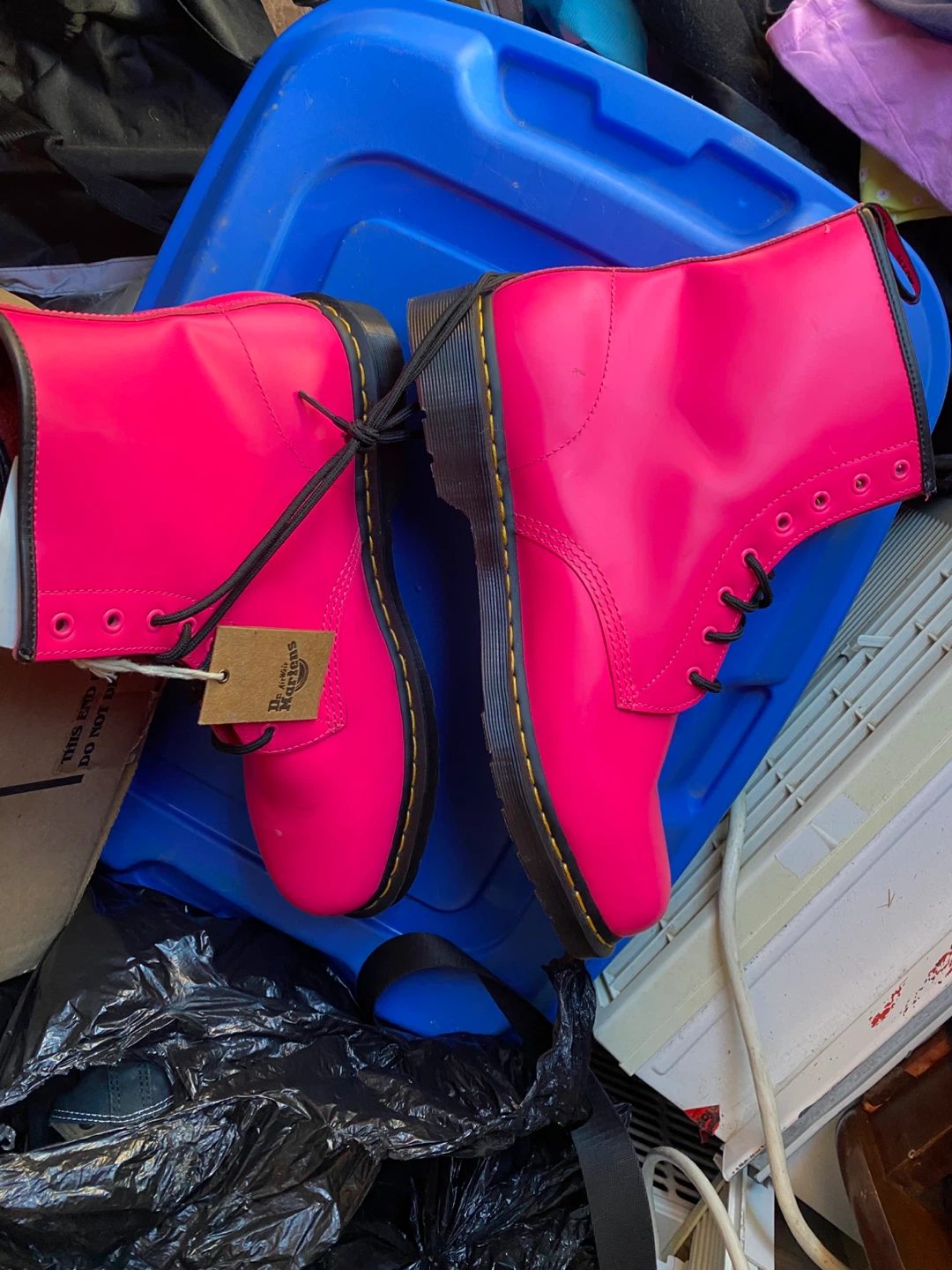 Dr. Martens Pink Patent Leather Boots