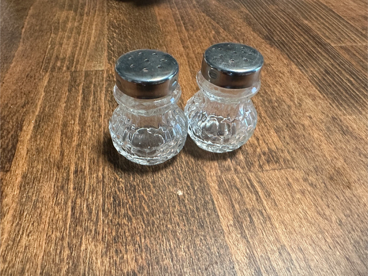 Set of 6 Clear Glass Salt and Pepper Shakers