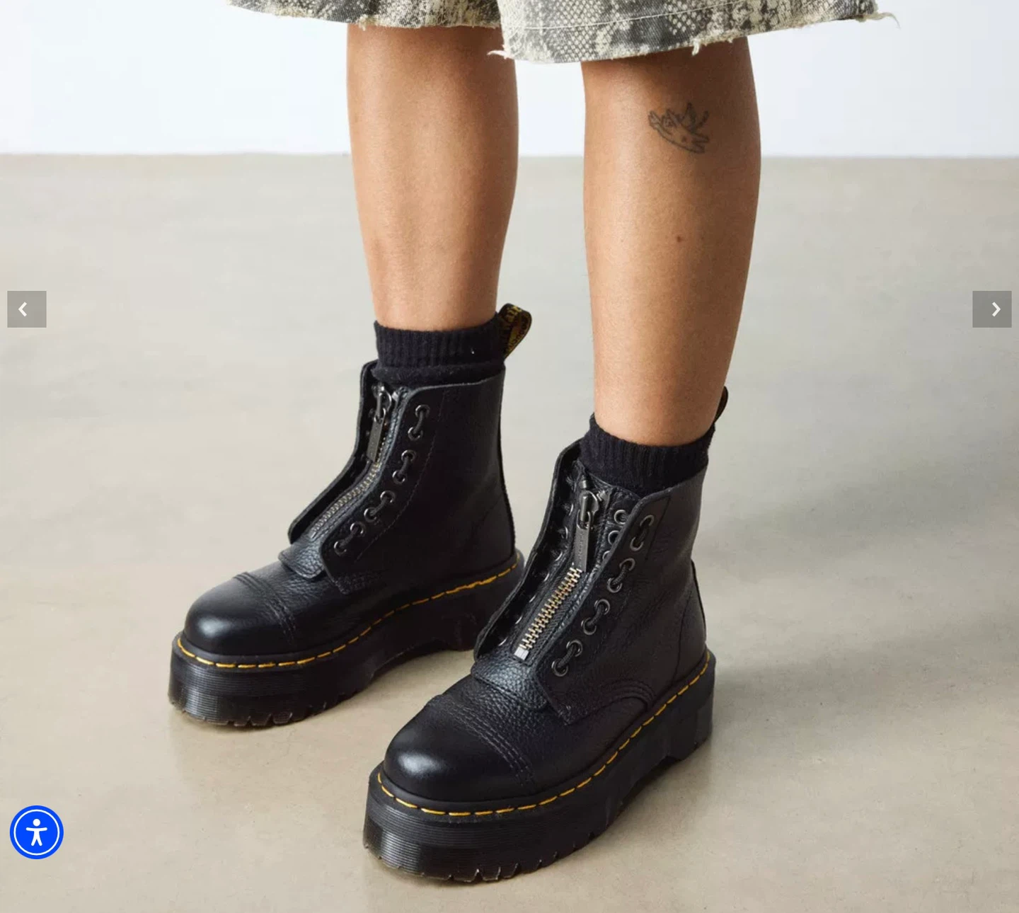 Dr. Martens "Sinclair" Black Leather Platform Boots nisa
