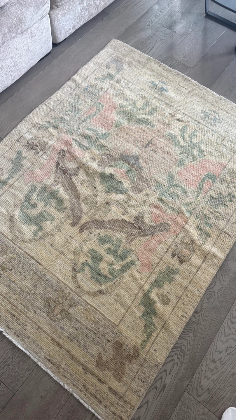 Handwoven Persian sultan abad rug