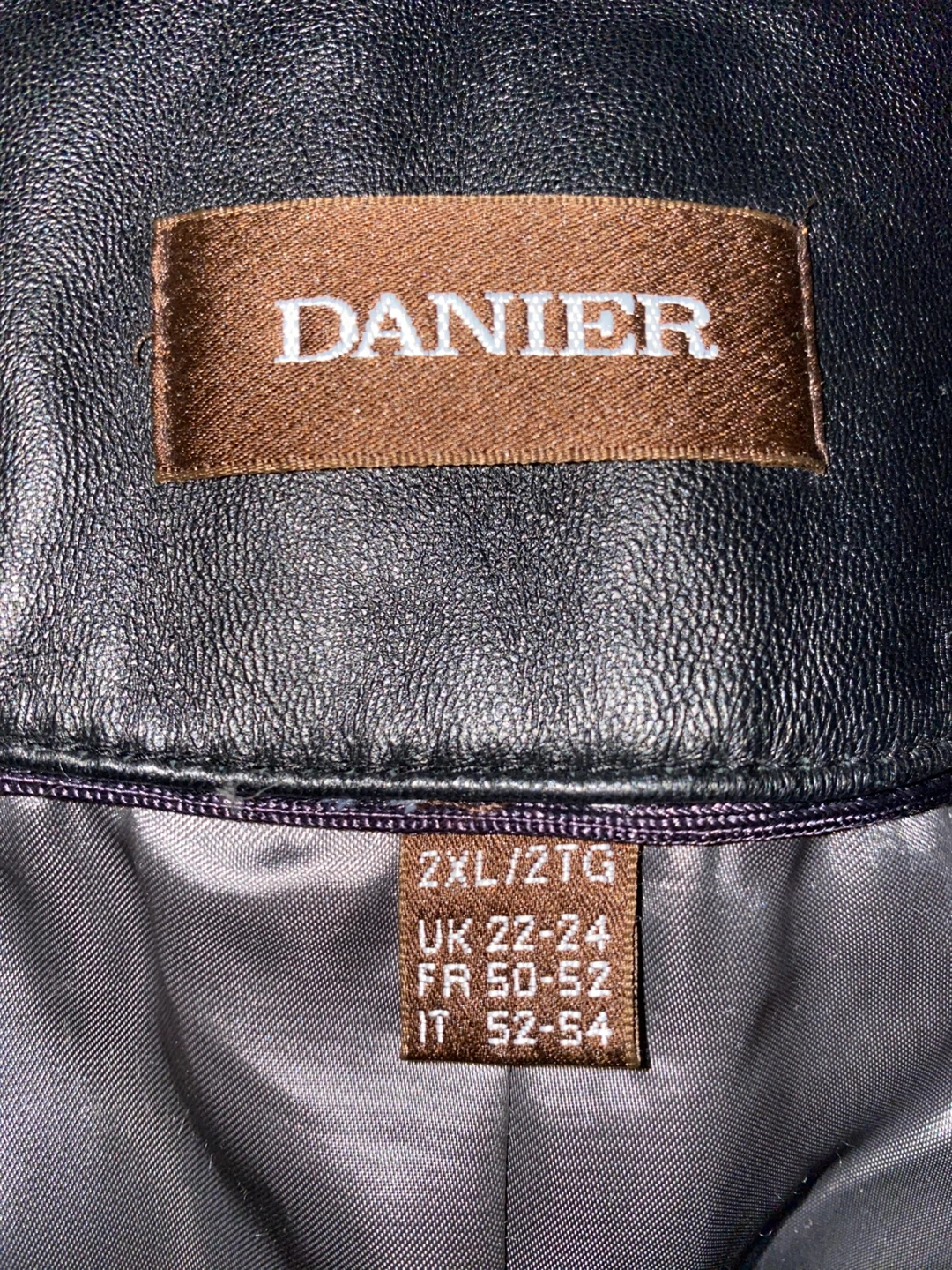 DANIIR Black Leather Jacket - 2XL - photo 3
