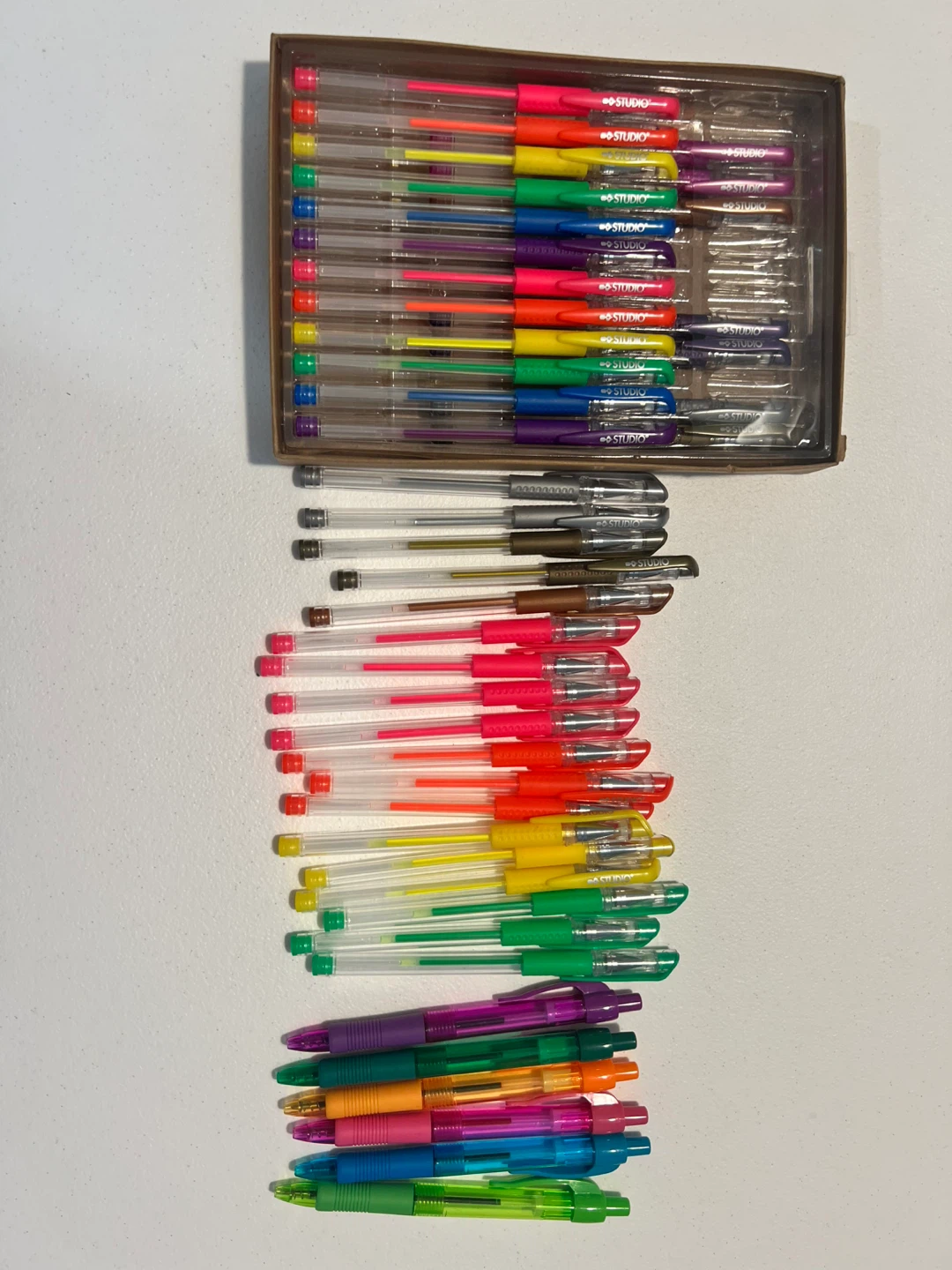 Gel Pens 3boxes / 3 shoe rack / Highback Backrest Support - photo 4