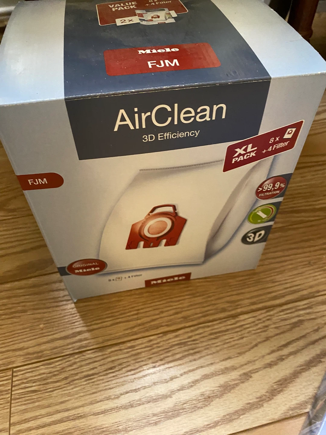 Miele FJM AirClean 3D vacuum Bags XL Pack 8 bags + 4 filters