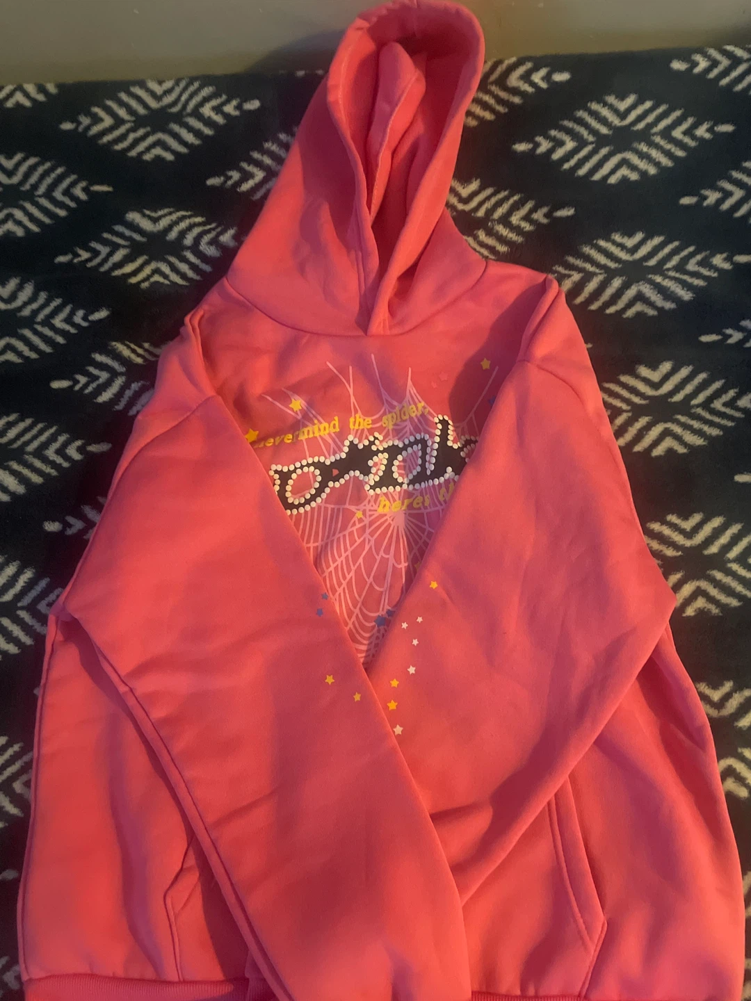 Pink Spider Graphic Hoodie