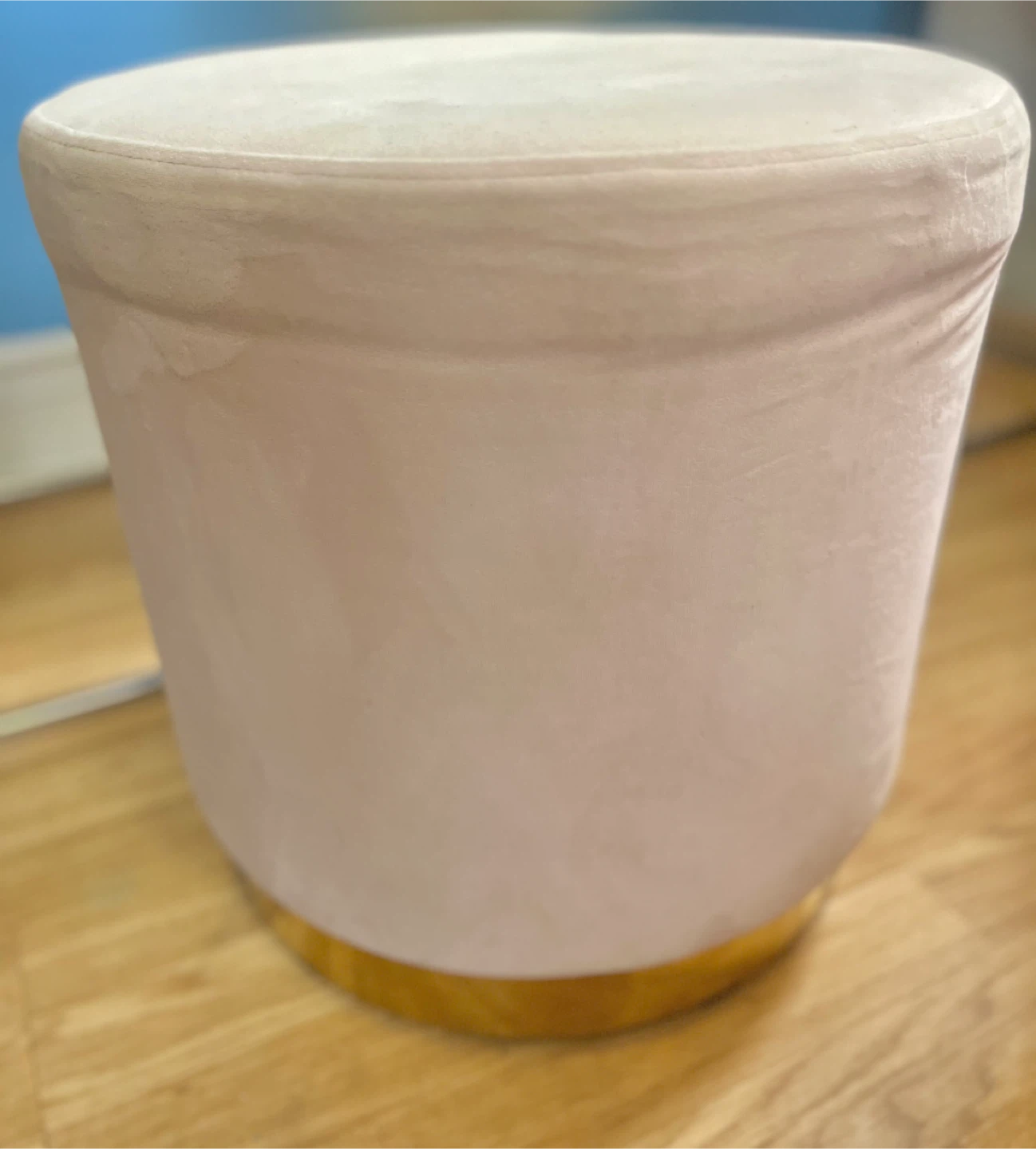 Structube Keira Velvet Ottoman - Pink - photo 3
