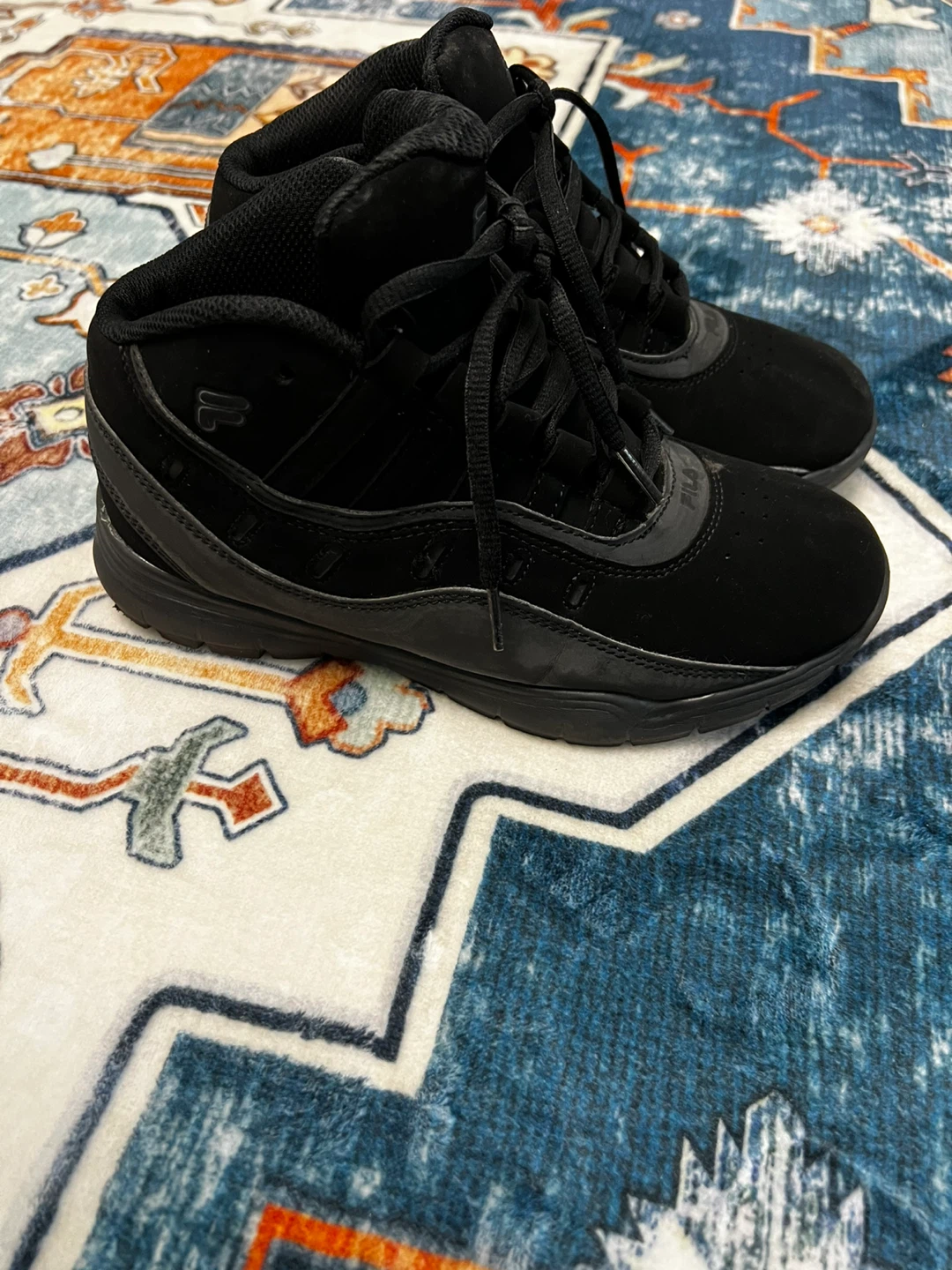 Fila Black Mid-Top Sneakers