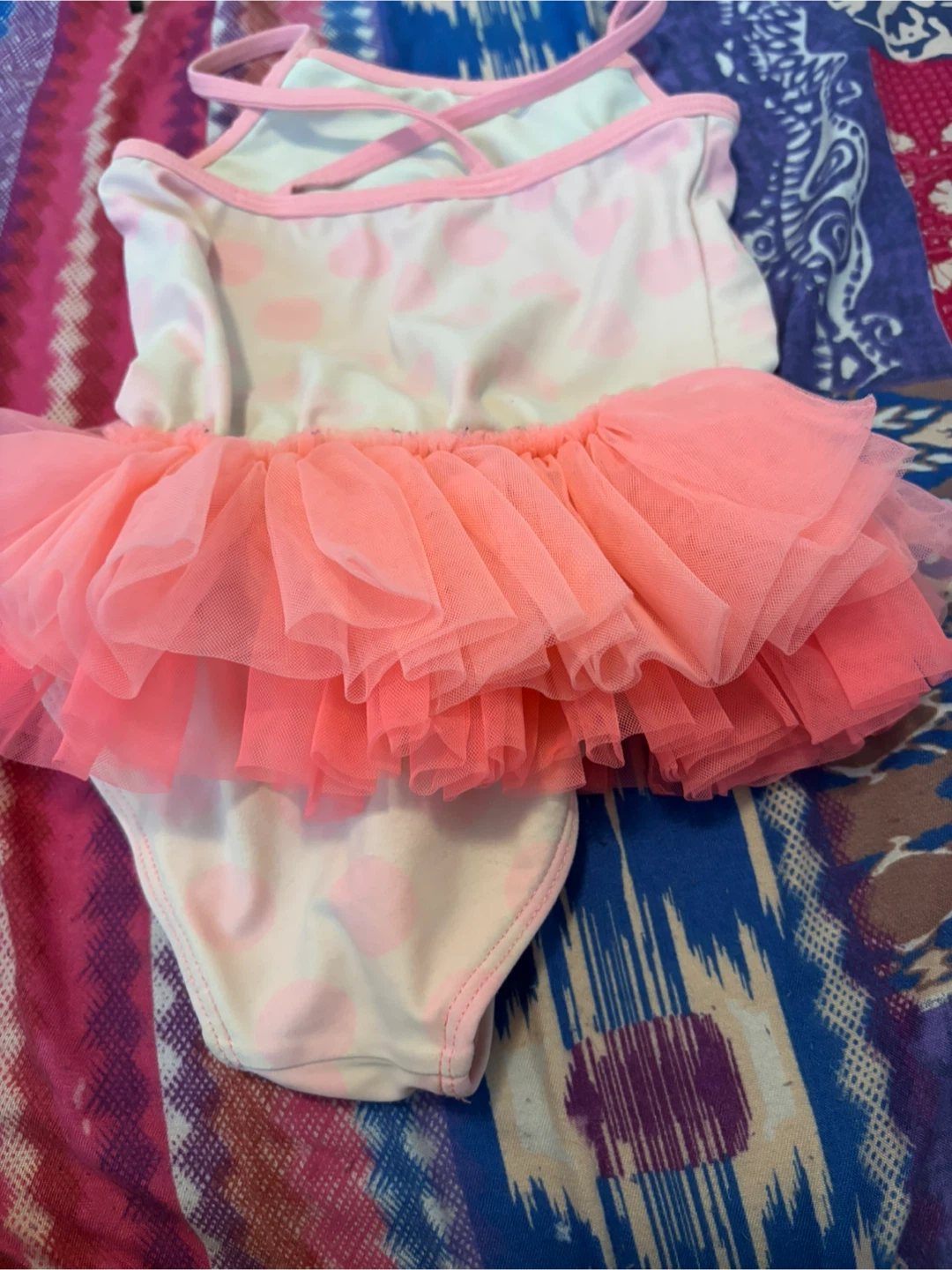 George Girls' Pink Polka Dot Swimsuit with Tutu - Size 5T - photo 3