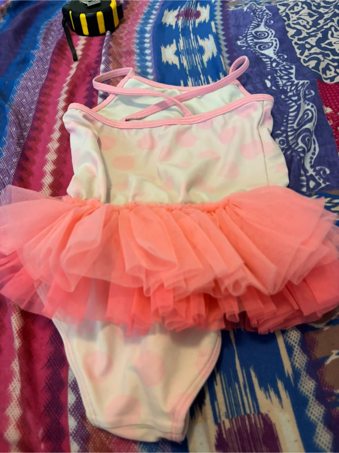 George Girls' Pink Polka Dot Swimsuit with Tutu - Size 5T - photo 2
