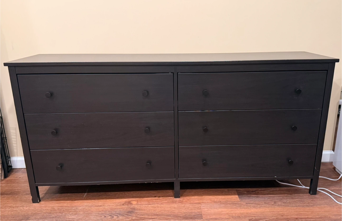 Black 6 drawer dresser