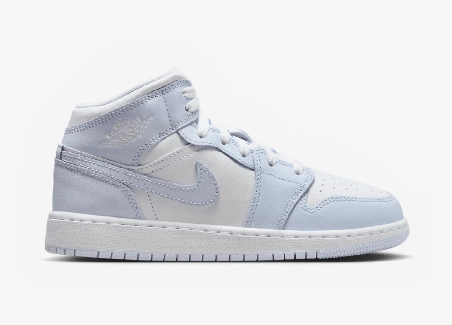 Kids Blue Air Jordan 1 Mid (Size 4 Youth) - photo 2