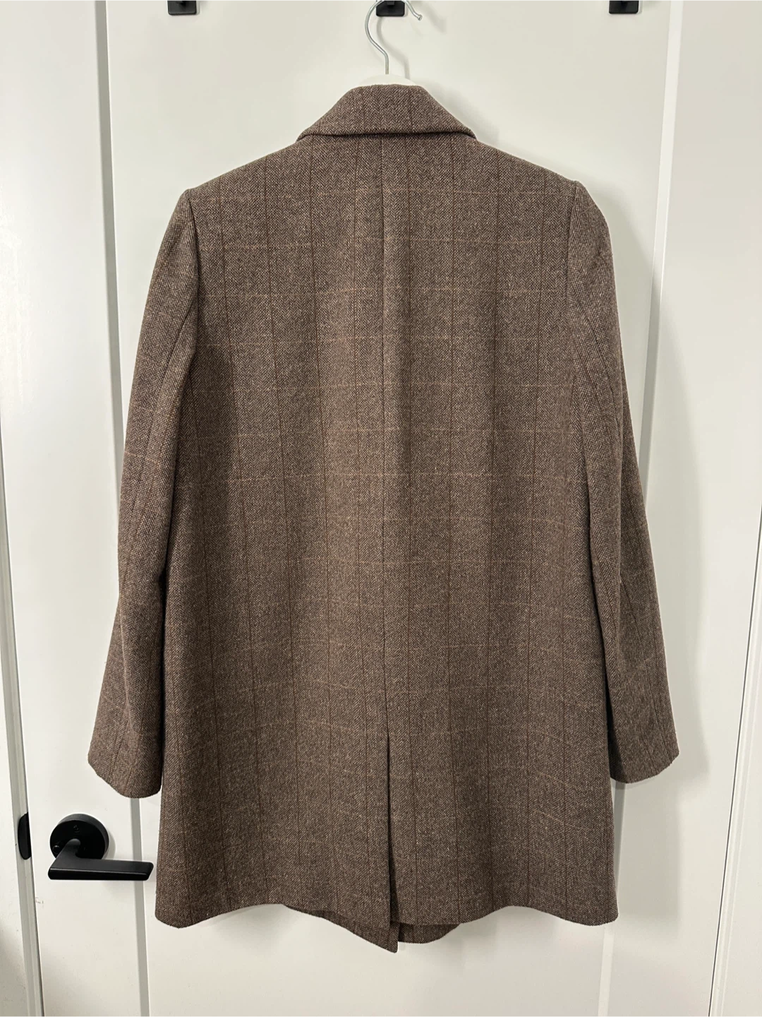 Mixxo Brown Plaid Double-Breasted Blazer - Size S - photo 2