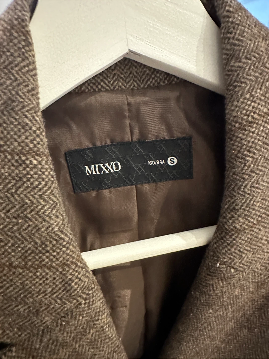 Mixxo Brown Plaid Double-Breasted Blazer - Size S - photo 3