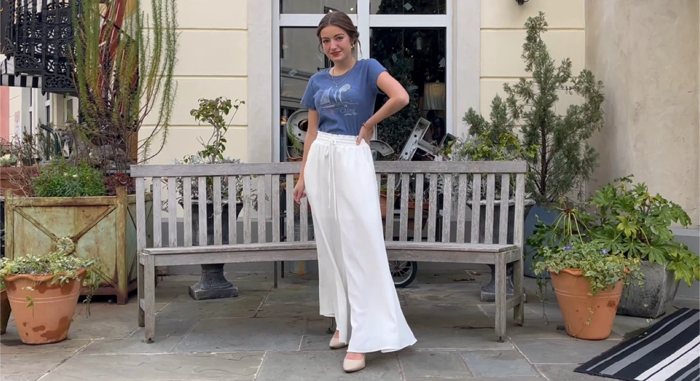 Brand new Women Casual High Waist Wide Leg Pant-S
