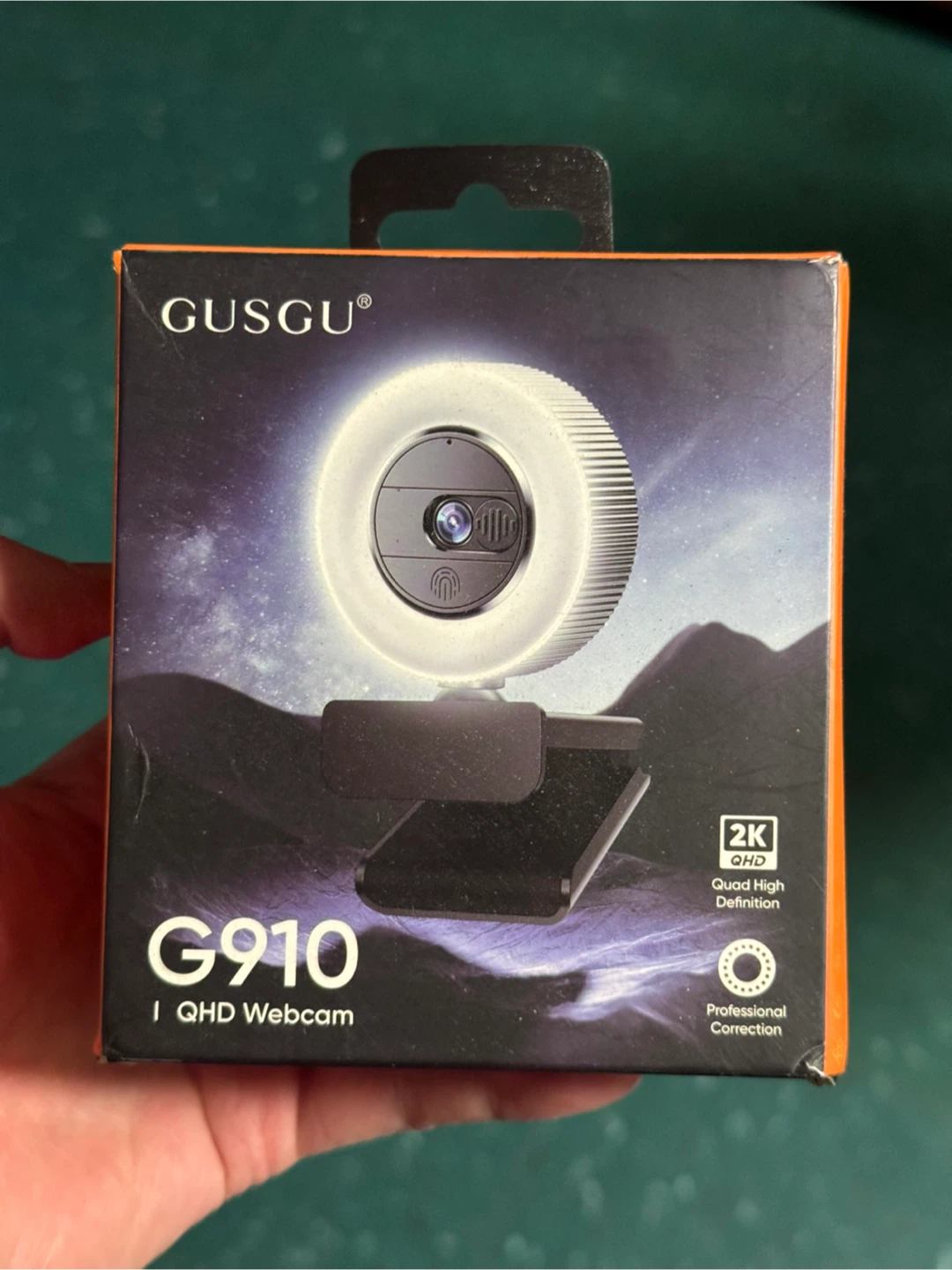 New! GUSGU G910 2K QHD Webcam with Ring Light