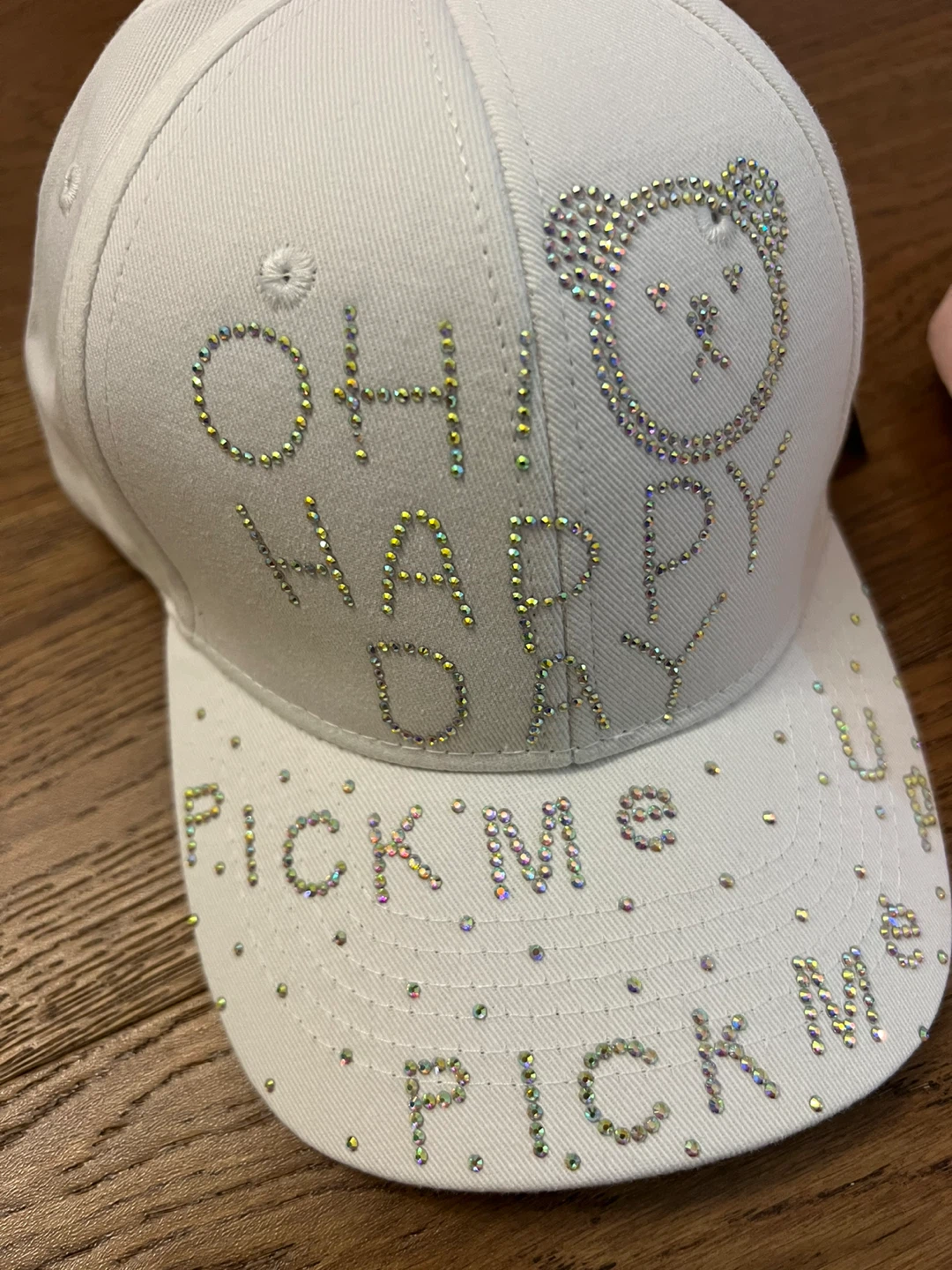 Kids' Baseball Caps with Rhinestone Bear Design - photo 2