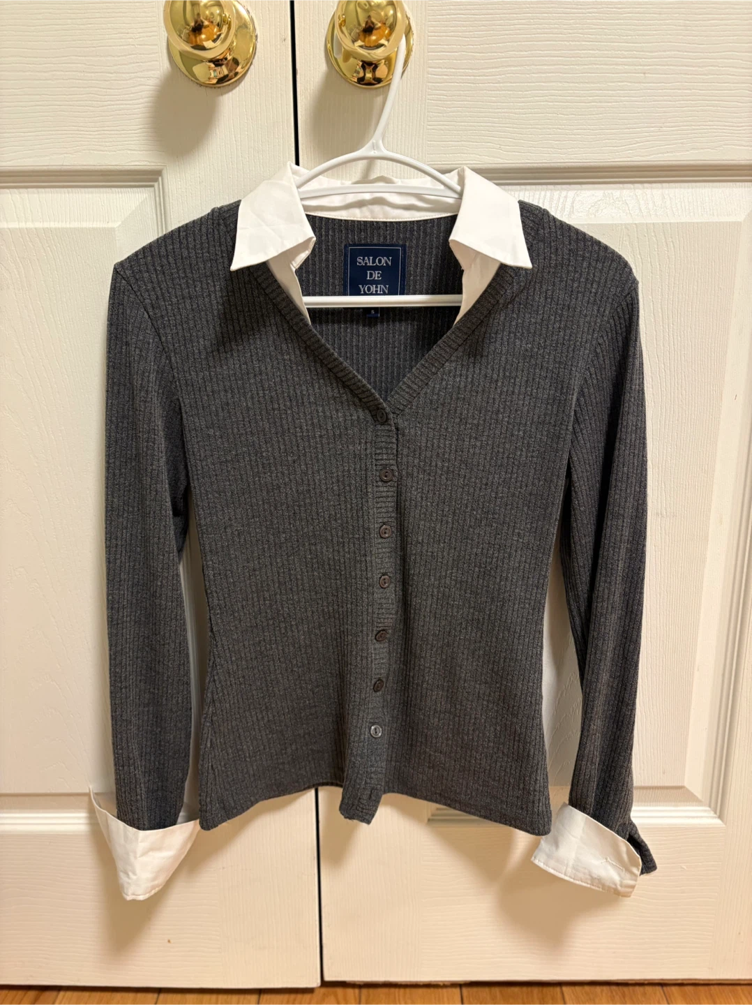 Salon de yohn shirt detail cardigan - photo 4