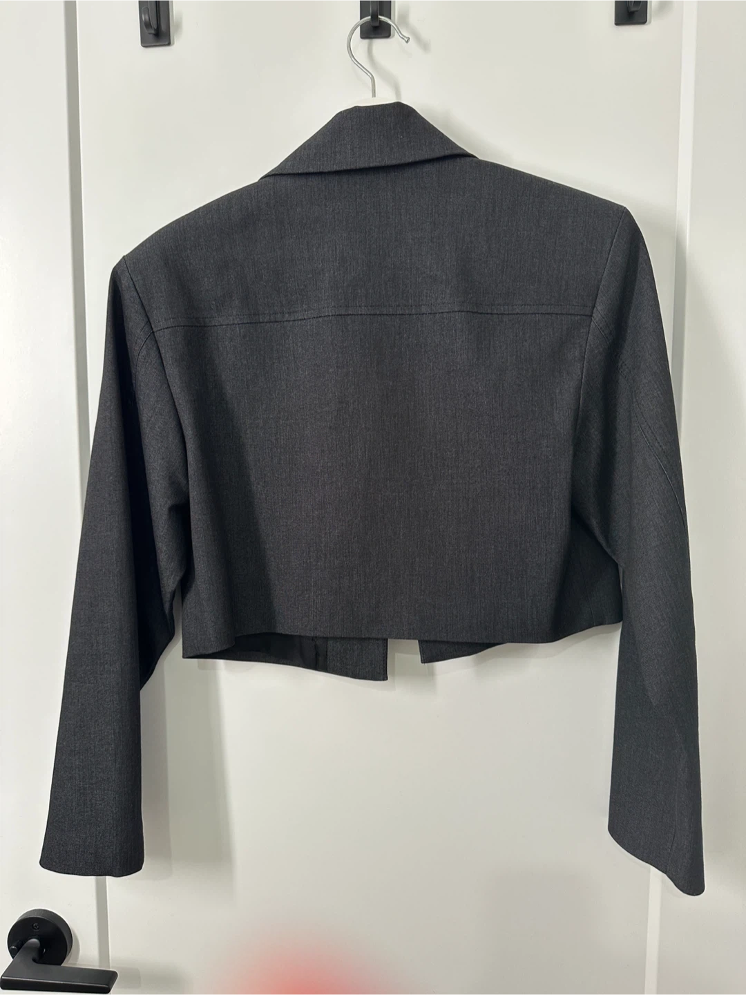 ZARA Cropped Jacket - Charcoal Grey - photo 2