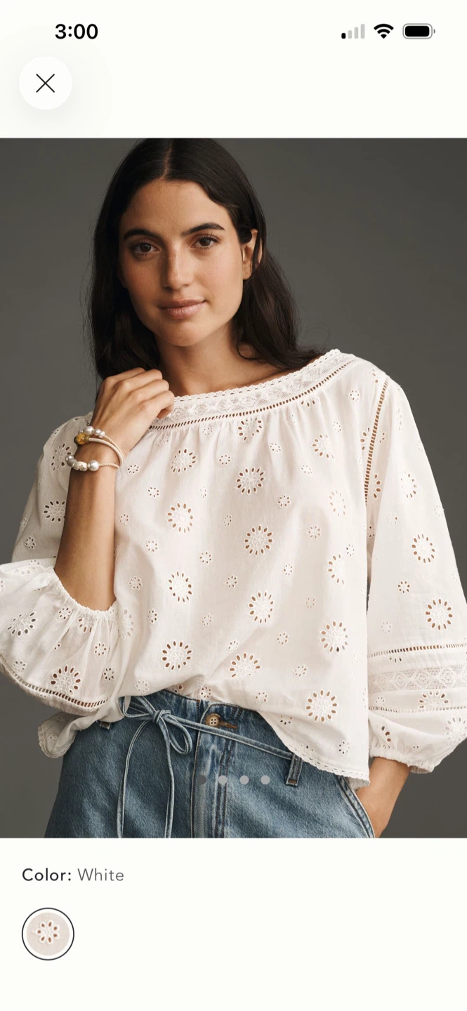 BNWT Anthropologie Pilcro 100% cotton blouse M (s-m)