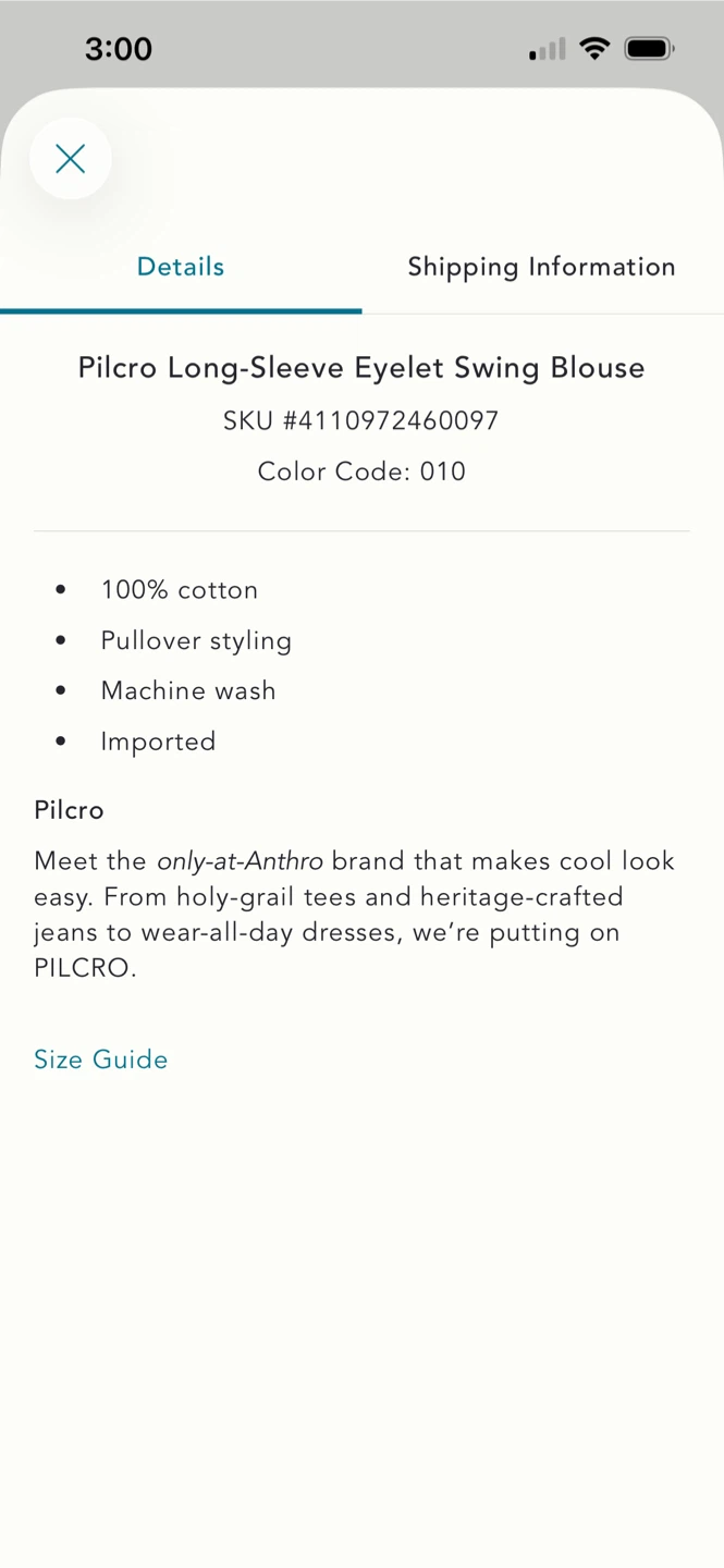 BNWT Anthropologie Pilcro 100% cotton blouse M (s-m) - photo 5