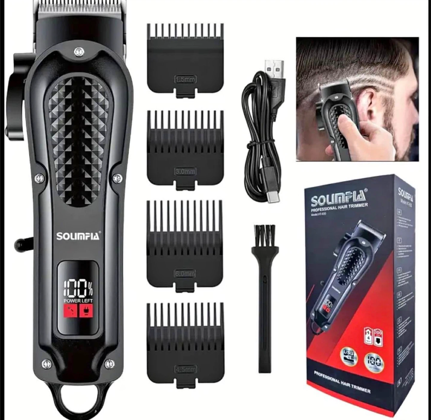 Set of 2pcs Hair Clippers for Men Professional
