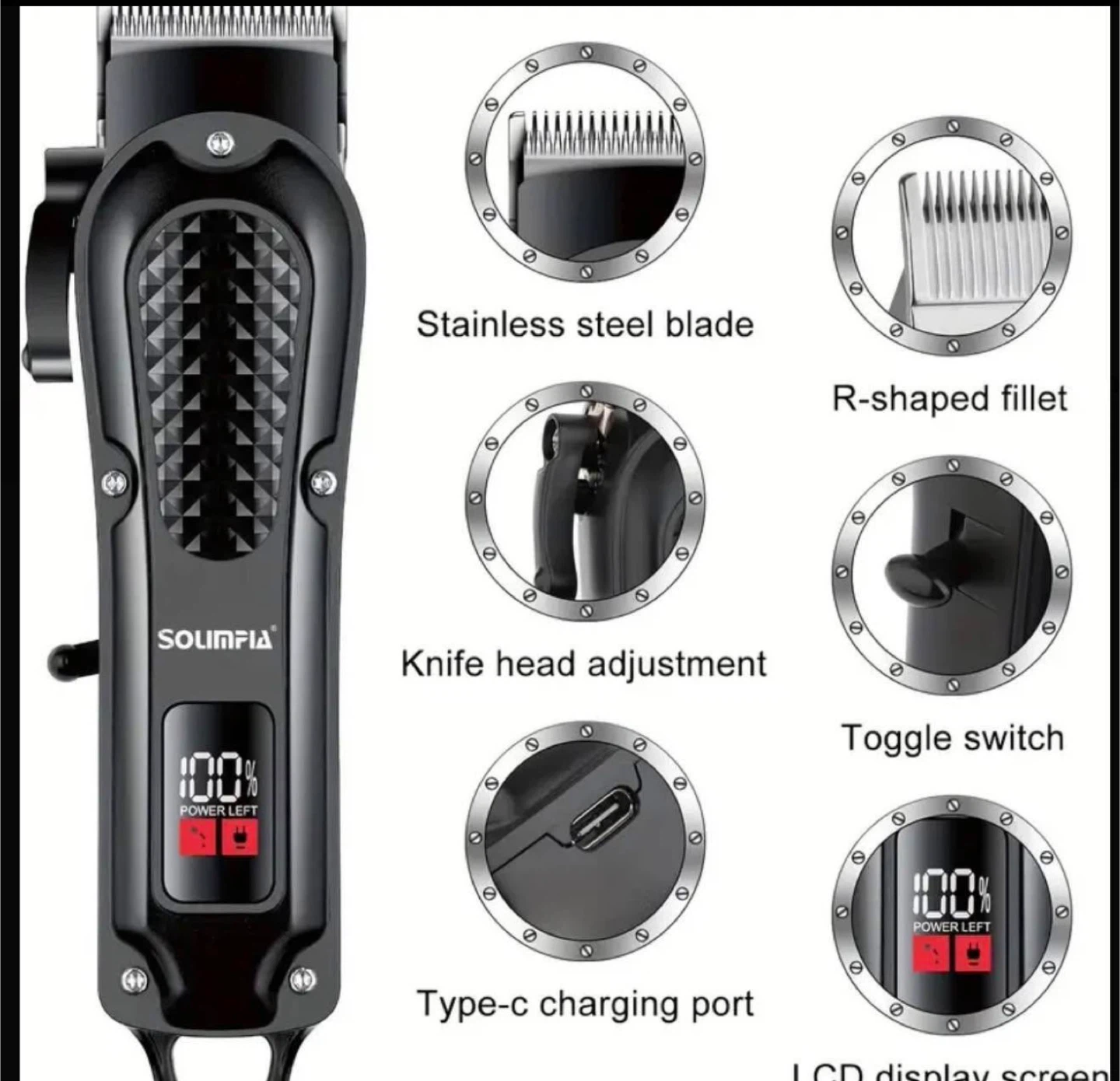 Set of 2pcs Hair Clippers for Men Professional - photo 5