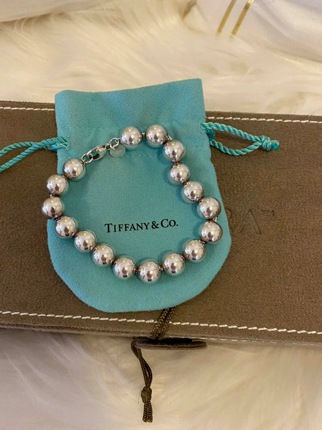 💯Authentic T& Co. Hardballs 10MM Bead bracelet size 7.5 - photo 4