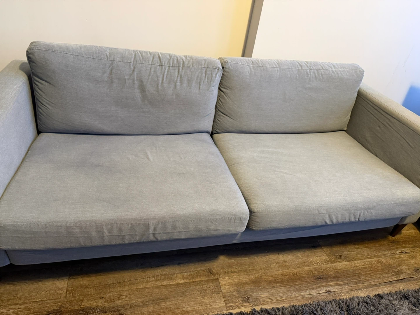 Light Grey Two-Seater Sofa