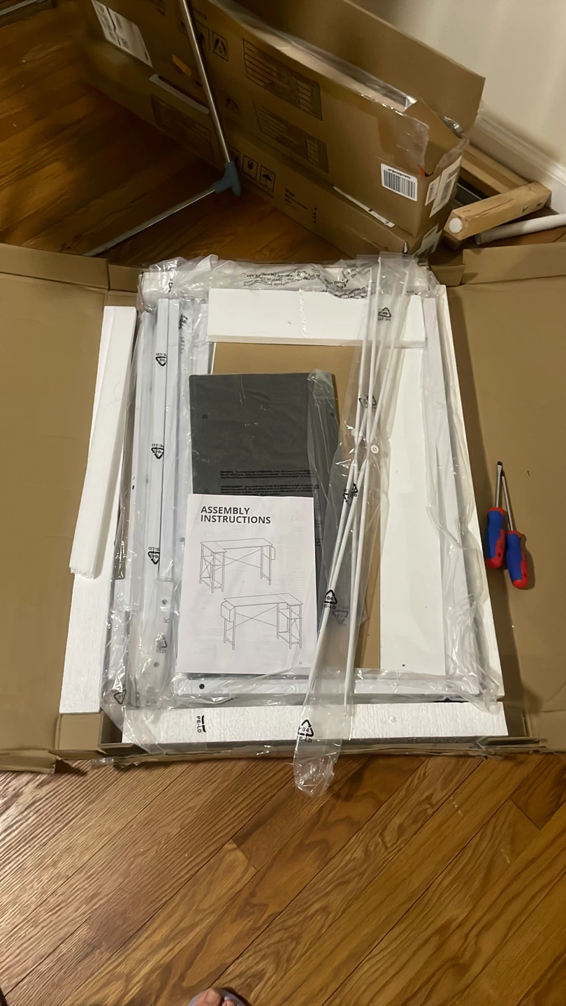 New White Computer Desk – Still in Box, Easy Assembly - photo 2