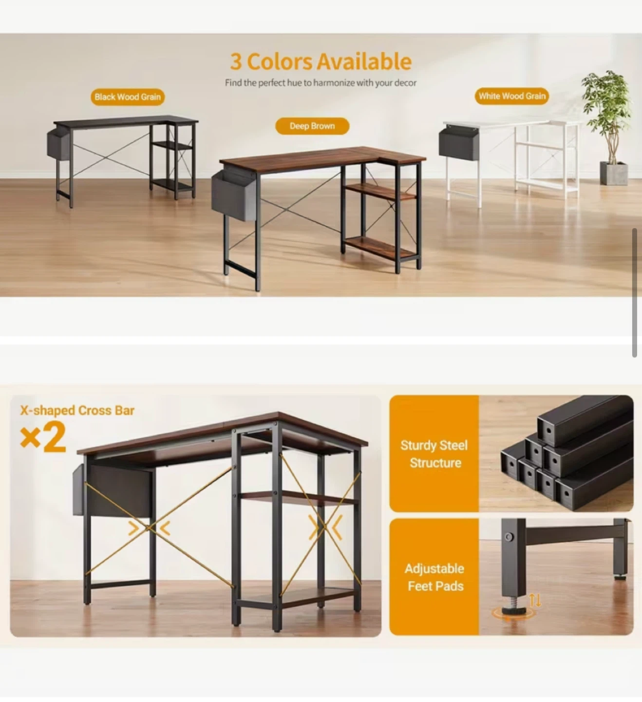 New White Computer Desk – Still in Box, Easy Assembly - photo 4