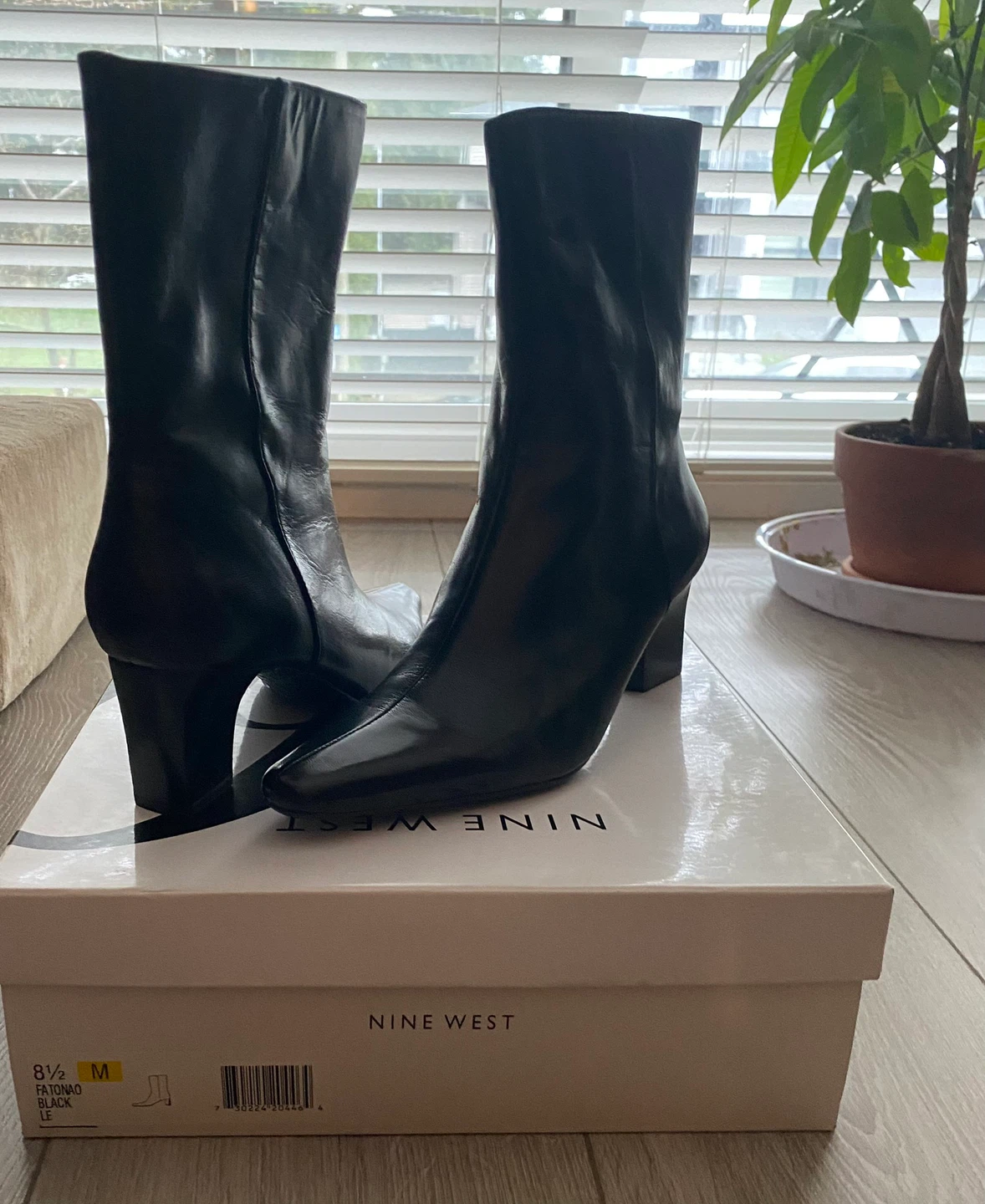 Nine West Fatonao Black Mid-Calf Boots Size 8.5M