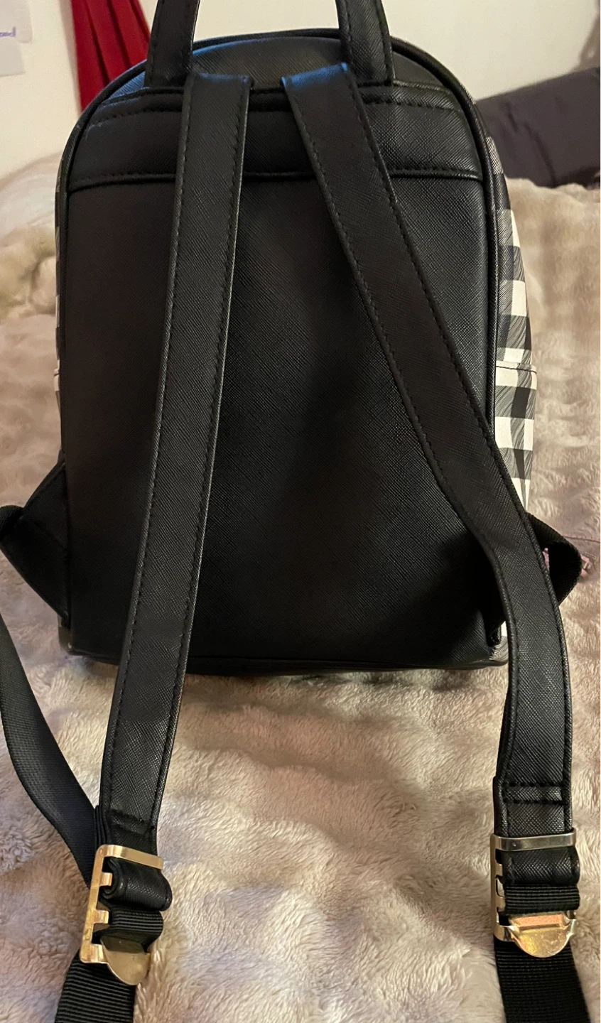 Claire's Black & White Mini Backpack - photo 2