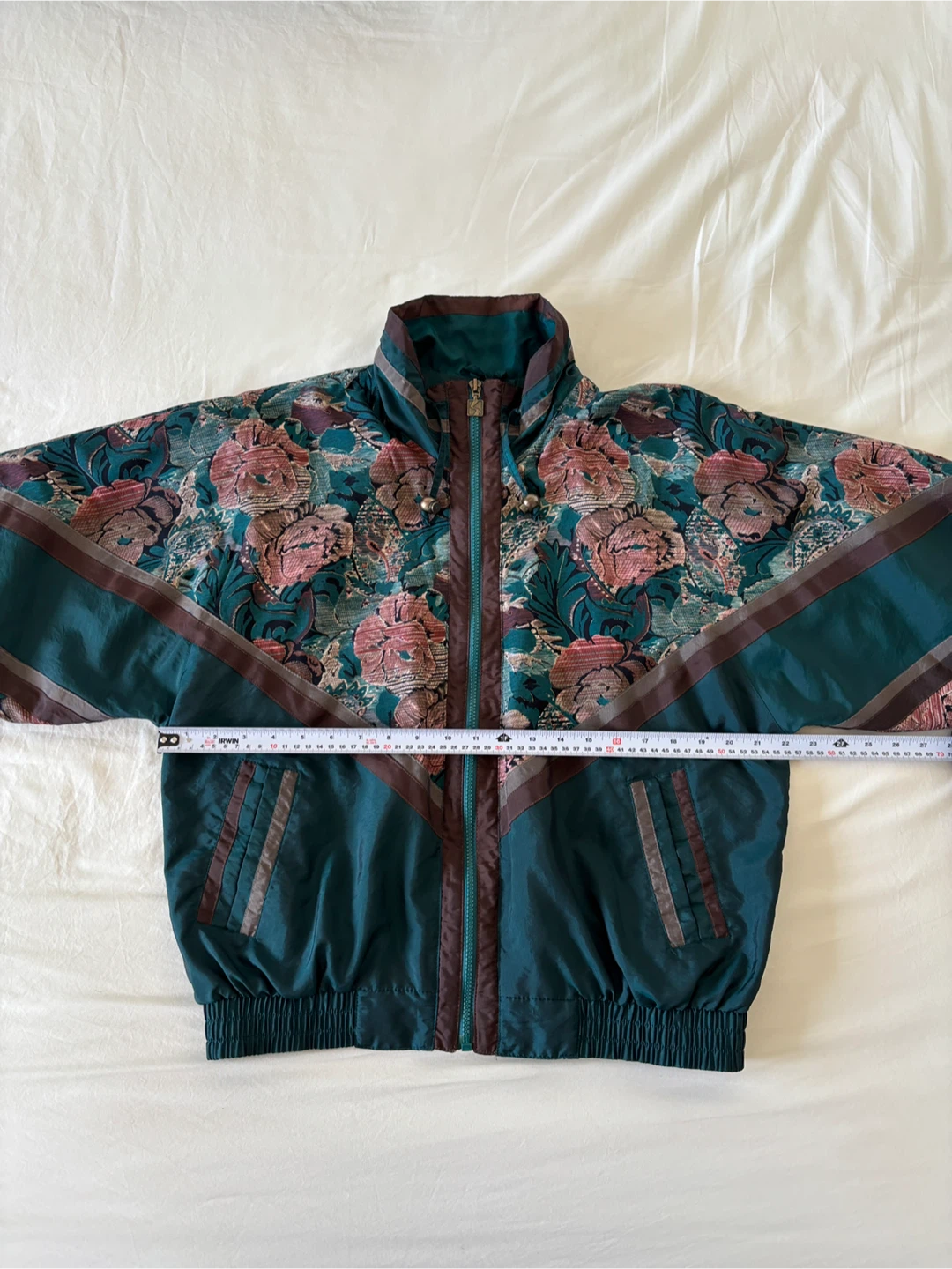 Vintage ‘80s Active Stuff Floral Tapestry Windbreaker - photo 3