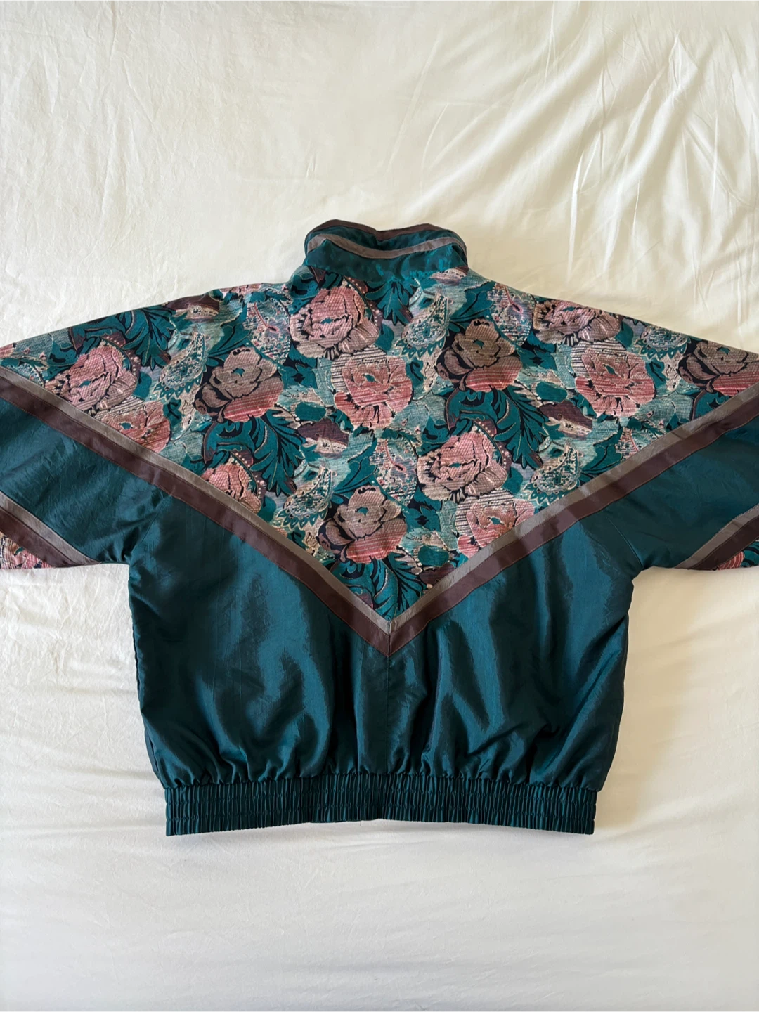 Vintage ‘80s Active Stuff Floral Tapestry Windbreaker - photo 2