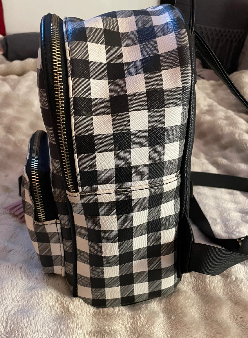 Claire's Black & White Mini Backpack - photo 4