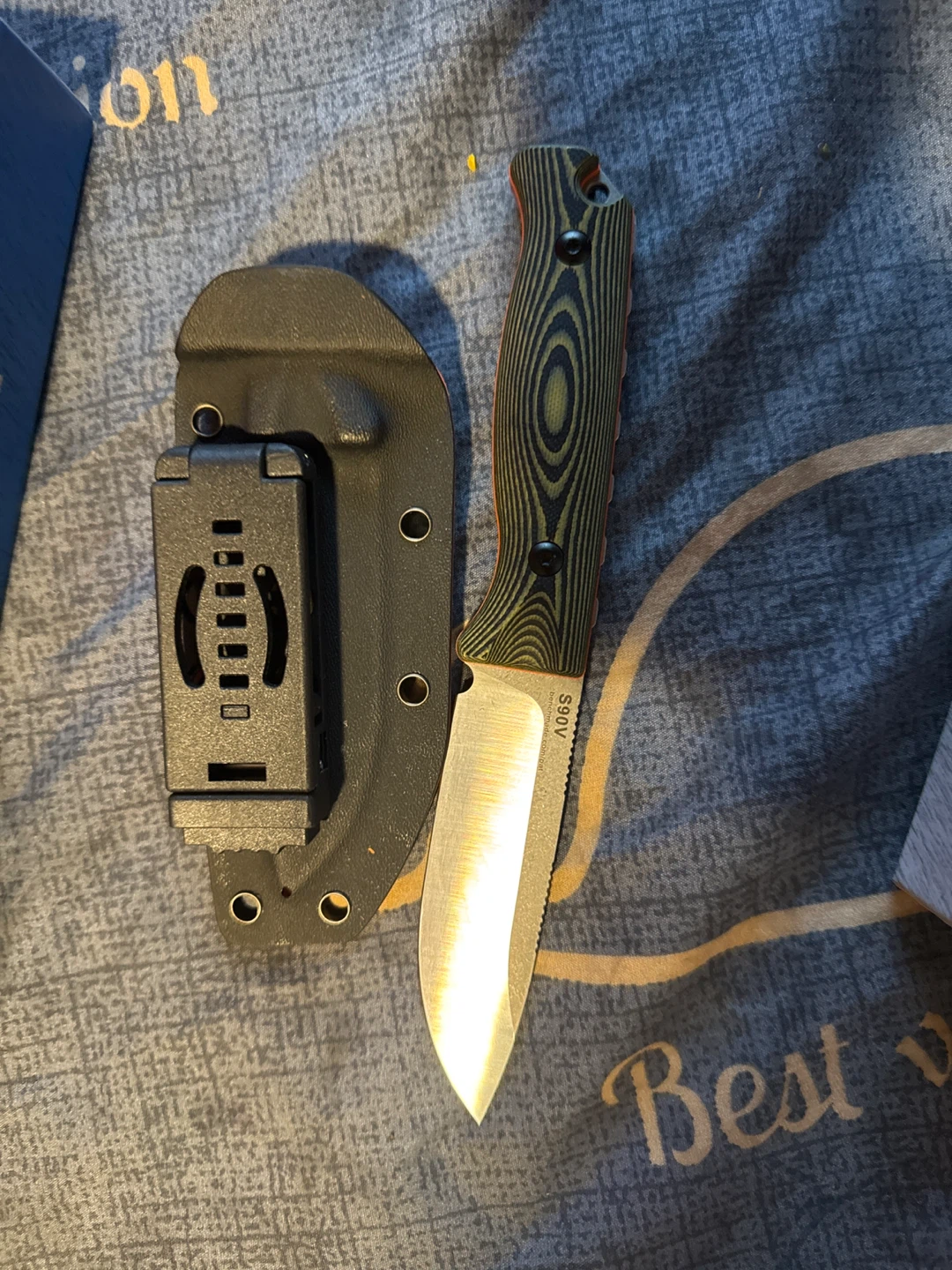 Benchmade S90V Fixed Blade Knife with Orange Sheath - photo 3