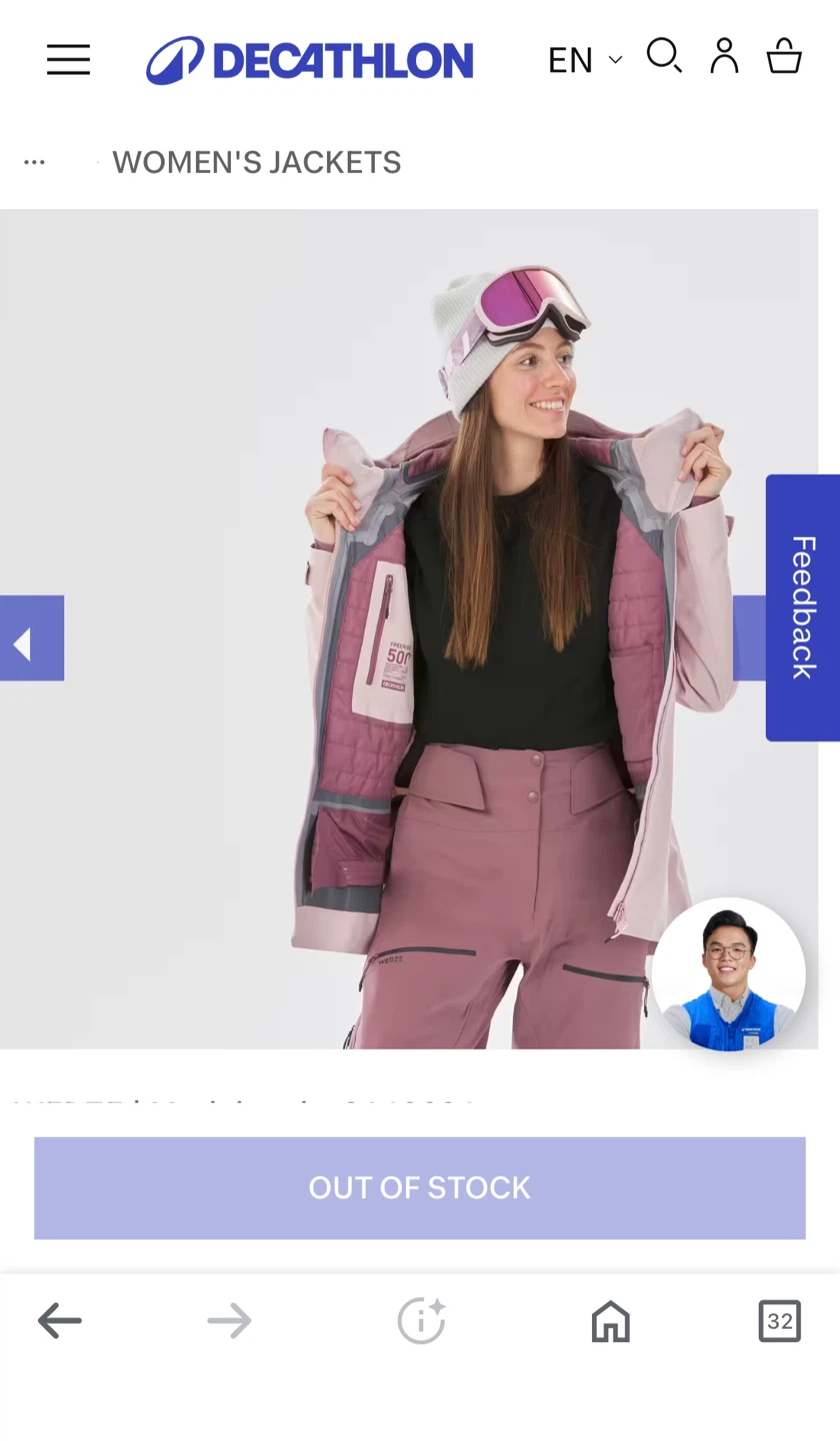 Decathlon pink ski jacket - photo 3